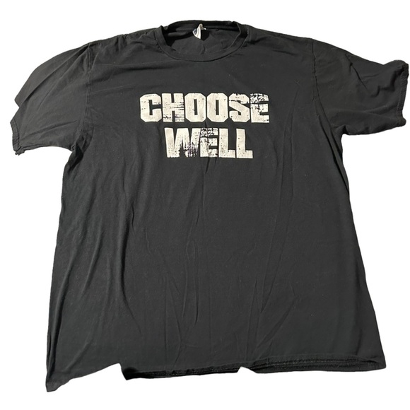 Port & Company Choose Well black T-Shirt size large - Picture 1 of 3